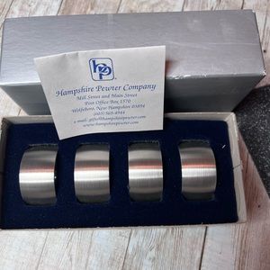 💚Hampshire Pewter NWT napkins rings